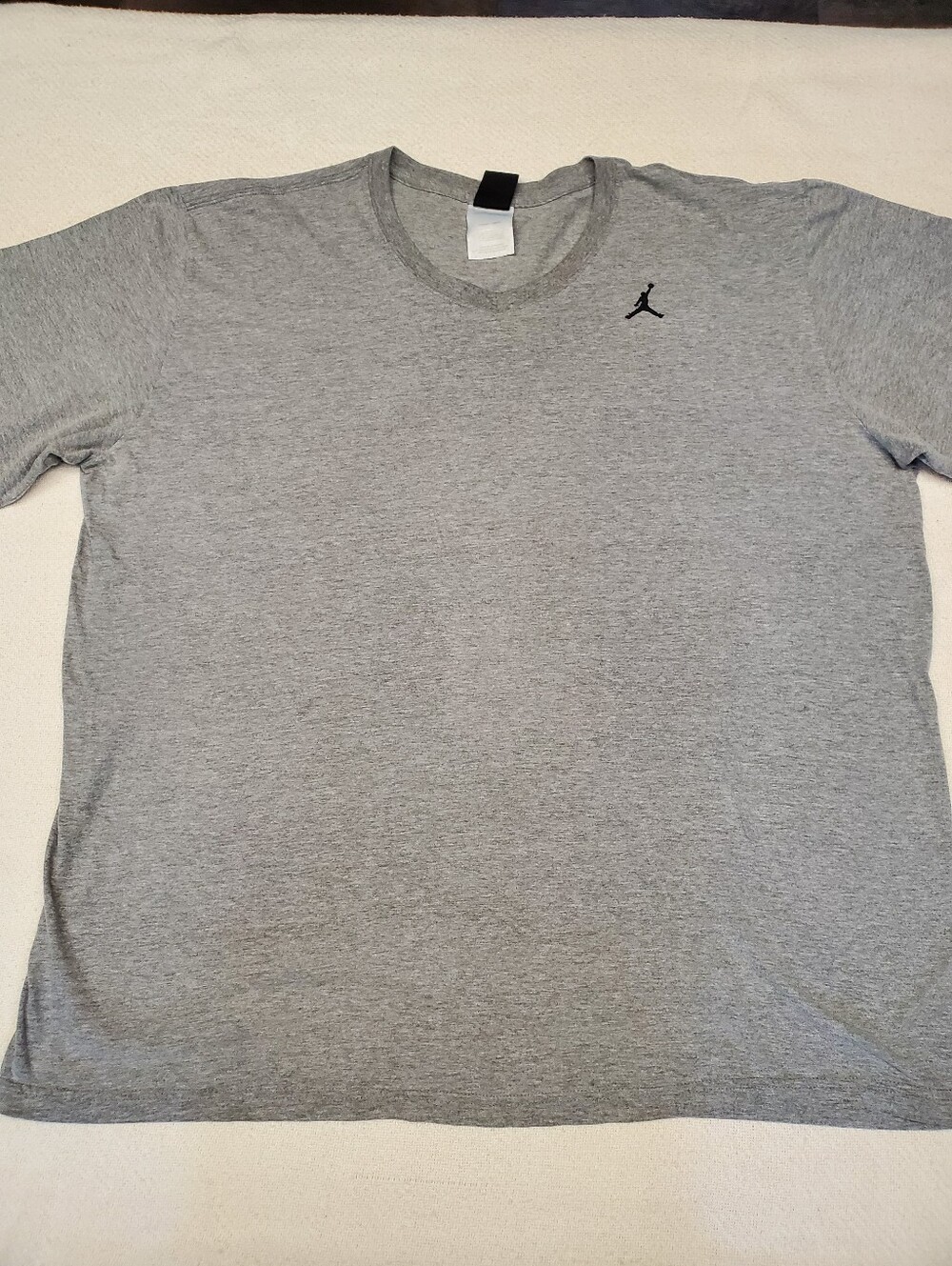 Jordan Nike Jumpman V Neck T Shirt Men 3XL Gray Embroidered Logo Cotton